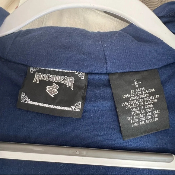 Vintage Rocawear Zip Up Jacket Blue Y2k - Picture 6 of 8